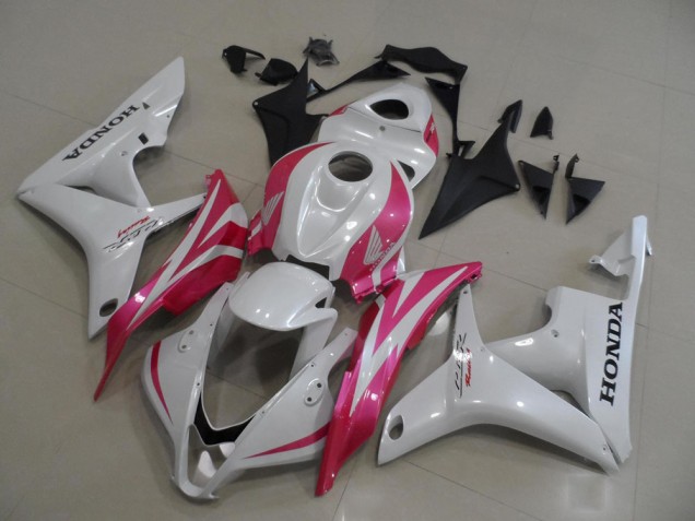 Blanco Perla con Rosa Carenado Moto CBR 600 RR 07-08 Blanco Perla con Rosa Carenado Moto CBR 600 RR 07-08