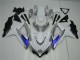 Blanco Plata Azul Carenado Moto GSXR 600 / 750 K8 08-10 Blanco Plata Azul Carenado Moto GSXR 600 / 750 K8 08-10