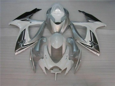Blanco Plata Kit Completo Carenado Moto GSXR 600 / 750 K6 06-07