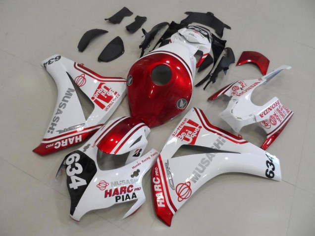 Blanco Rojo HARC Pro PIAA 634 Kits Carenado Moto CBR 1000 RR 08-11 Blanco Rojo HARC Pro PIAA 634 Kits Carenado Moto CBR 1000 RR 08-11
