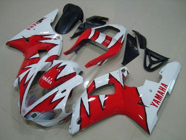 Blanco Rojo Llama Carenado Moto R1 00-01 Blanco Rojo Llama Carenado Moto R1 00-01