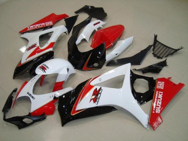 Blanco Rojo Negro Carenado Moto GSXR 1000 K7 07-08