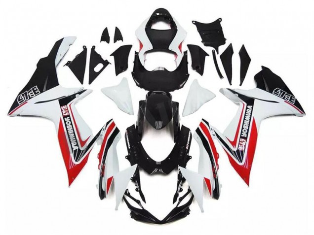 Blanco Rojo Negro Carenado Moto GSXR 600 / 750 K11 11-21 Blanco Rojo Negro Carenado Moto GSXR 600 / 750 K11 11-21