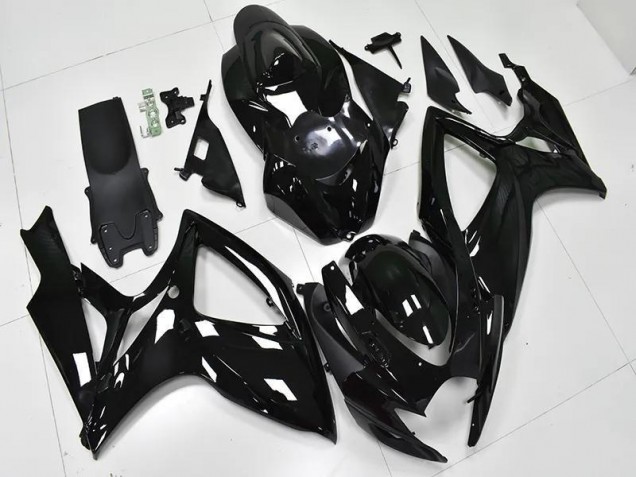 Brillante Negro Carenado Moto GSXR 600 / 750 K6 06-07 Brillante Negro Carenado Moto GSXR 600 / 750 K6 06-07