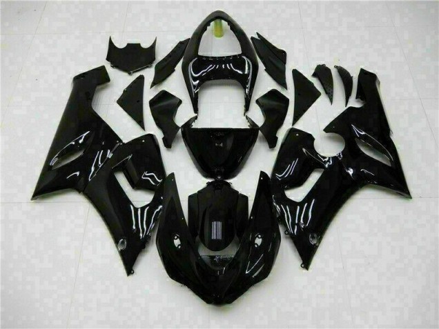 Brillante Negro Carenado Moto ZX6R 05-06 Brillante Negro Carenado Moto ZX6R 05-06