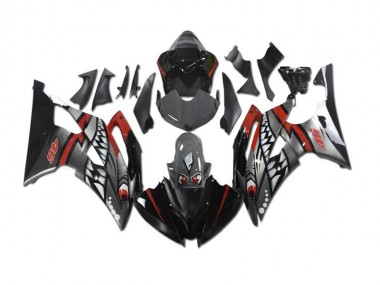 Gris Rojo Tiburón Carenado Moto R6 08-16