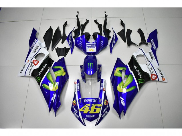 Monster Azul Movistar 46 Carenado Moto R6 17-23 Monster Azul Movistar 46 Carenado Moto R6 17-23