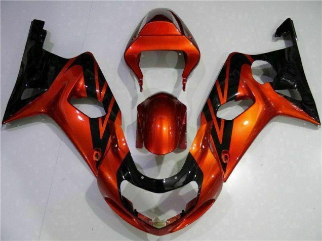 Naranja Negro Carenado Moto GSXR 1000 K1 00-02 Naranja Negro Carenado Moto GSXR 1000 K1 00-02
