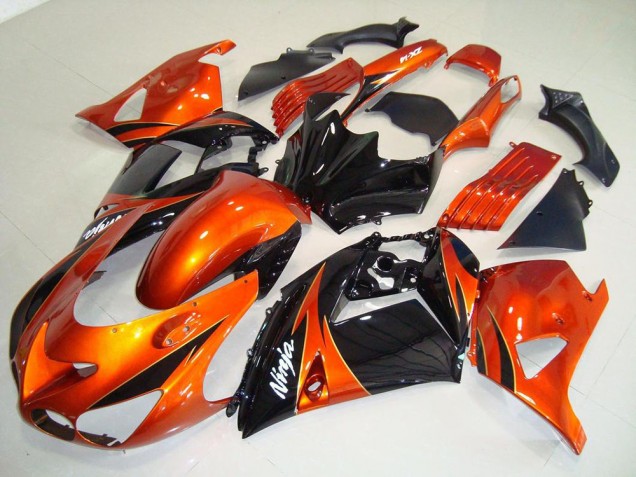 Naranja Negro Carenado Moto ZX14R ZZR 1400 06-11 Naranja Negro Carenado Moto ZX14R ZZR 1400 06-11