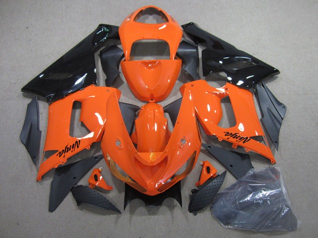 Naranja Negro Ninja ABS Carenado Motocicleta ZX6R 05-06 Naranja Negro Ninja ABS Carenado Motocicleta ZX6R 05-06