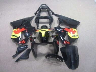 Negro Amarillo Red Bull Ninja Carenado Moto ZX6R 00-02