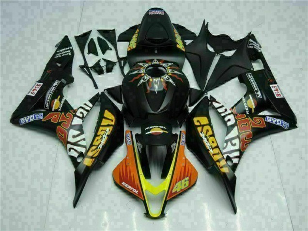 Negro Amarillo Repsol 46 Carenado Moto CBR 600 RR 07-08