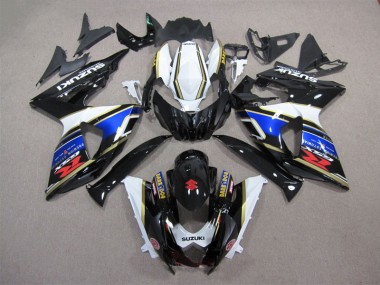 Negro Azul Blanco Oscuro Dog Carenado Moto GSXR 1000 K9 09-16