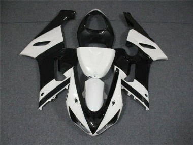 Negro Blanco ABS Moto Plástico ZX6R 05-06