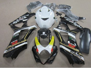 Negro Blanco Carenado Moto GSXR 1000 K7 07-08