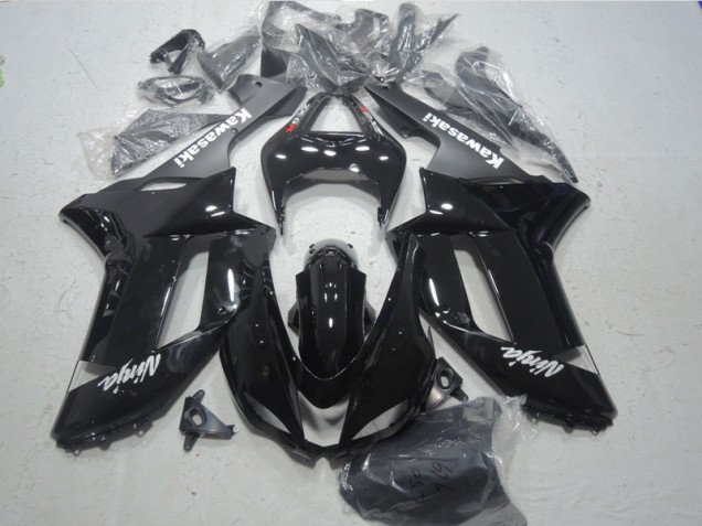 Negro Blanco Ninja Carenado Moto ZX6R 07-08 Negro Blanco Ninja Carenado Moto ZX6R 07-08