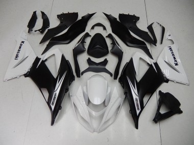 Negro Blanco Plástico Moto ZX6R 13-18