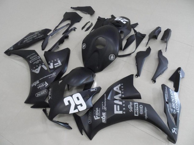 Negro Mate Gris Calcomanías 29 Carenado Moto CBR 1000 RR 12-16 Negro Mate Gris Calcomanías 29 Carenado Moto CBR 1000 RR 12-16