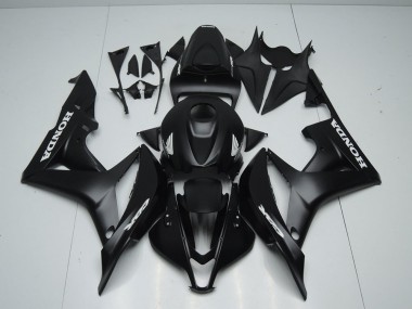 Negro Mate con Blanco Pegatinas Carenado Moto CBR 600 RR 07-08