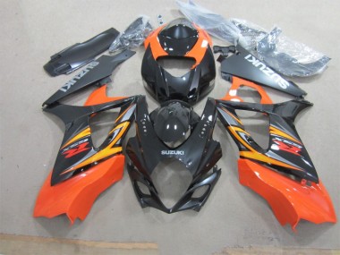 Negro Naranja ABS Moto Plástico GSXR 1000 K7 07-08