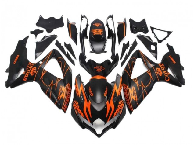 Negro Naranja Carenado Moto GSXR 600 / 750 K8 08-10 Negro Naranja Carenado Moto GSXR 600 / 750 K8 08-10