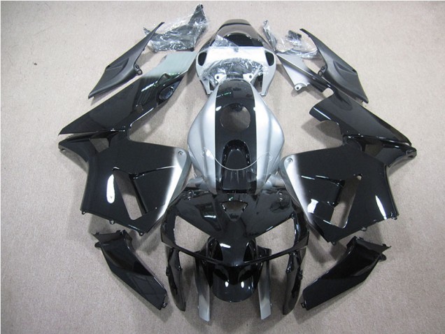 Negro Plata Carenado Moto CBR 600 RR 07-08 Negro Plata Carenado Moto CBR 600 RR 07-08