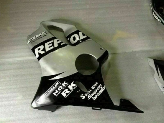 Negro Plata Repsol Carenado Moto CBR 600 F4i 01-03 Negro Plata Repsol Carenado Moto CBR 600 F4i 01-03