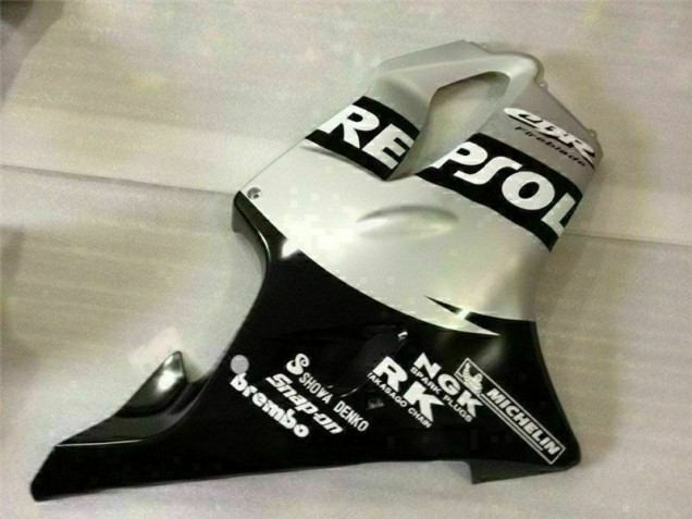 Negro Plata Repsol Carenado Moto CBR 600 F4i 01-03 Negro Plata Repsol Carenado Moto CBR 600 F4i 01-03