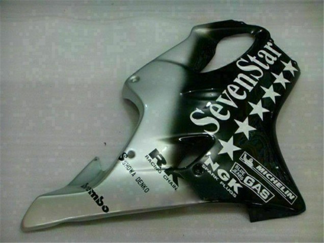 Negro Plata SevenStarss Carenado Moto CBR 600 F4i 01-03 Negro Plata SevenStarss Carenado Moto CBR 600 F4i 01-03