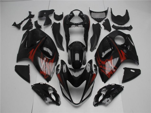 Negro Rojo Carenado Moto GSXR 1300 Hayabusa 08-19