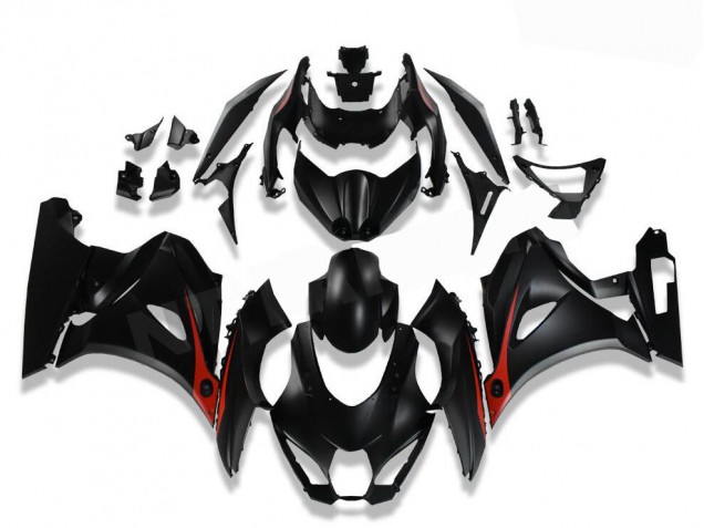 Negro Rojo Kit Completo Carenado Moto GSXR 1000 17-23 Negro Rojo Kit Completo Carenado Moto GSXR 1000 17-23