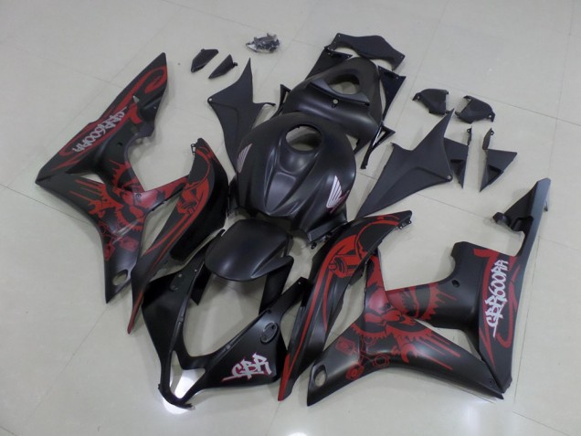 Negro Rojo Kits Completo Carenado Moto ABS CBR 600 RR 07-08 Negro Rojo Kits Completo Carenado Moto ABS CBR 600 RR 07-08