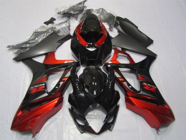 Negro Rojo Kits Completo Carenado Moto ABS GSXR 1000 K7 07-08