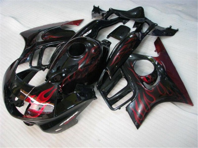 Negro Rojo Llama ABS Moto Plástico CBR 600 F3 95-98