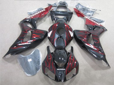 Negro Rojo Llama Carenado Moto CBR 1000 RR 06-07