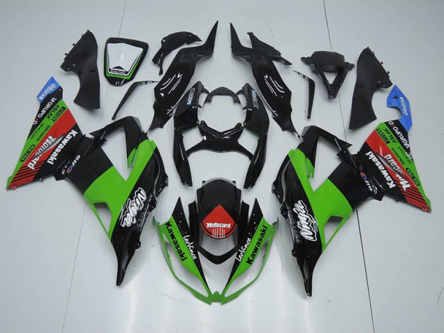 Negro Verde Roja Motocard Carenado Moto ZX6R 13-18 Negro Verde Roja Motocard Carenado Moto ZX6R 13-18