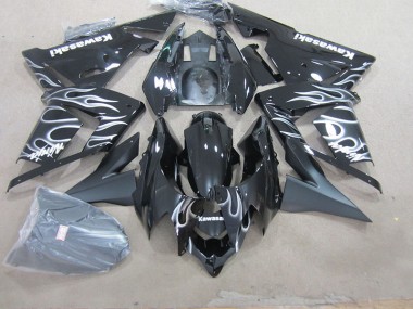 Negro con Blanco Llama Carenado Moto ZX10R 03-05