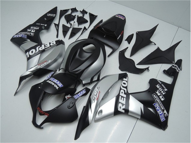 Plata Repsol Negro Carenado Moto CBR 600 RR 07-08 Plata Repsol Negro Carenado Moto CBR 600 RR 07-08