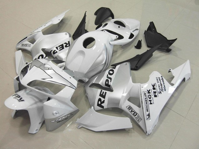 Repsol Blanco Plata Carenado Moto CBR 600 RR 05-06 Repsol Blanco Plata Carenado Moto CBR 600 RR 05-06