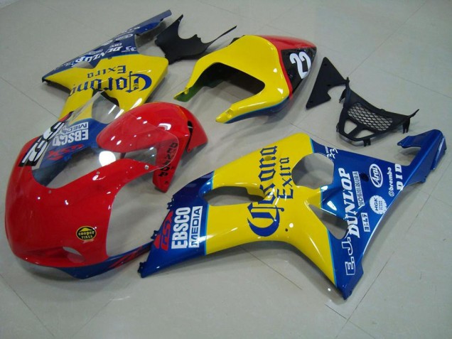 Rojo Amarillo Azul Corona Carrera Carenado Moto GSXR 1000 K1 00-02 Rojo Amarillo Azul Corona Carrera Carenado Moto GSXR 1000 K1 00-02
