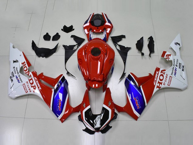 Rojo Azul HRC Carenado Moto CBR 1000 RR 17-23 Rojo Azul HRC Carenado Moto CBR 1000 RR 17-23