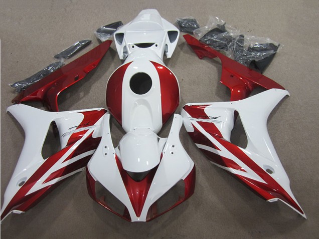 Rojo Blanco ABS Moto Plástica CBR 1000 RR 06-07 Rojo Blanco ABS Moto Plástica CBR 1000 RR 06-07