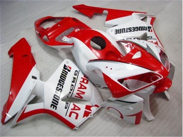 Rojo Blanco Carenado Moto CBR 600 RR 05-06 Rojo Blanco Carenado Moto CBR 600 RR 05-06