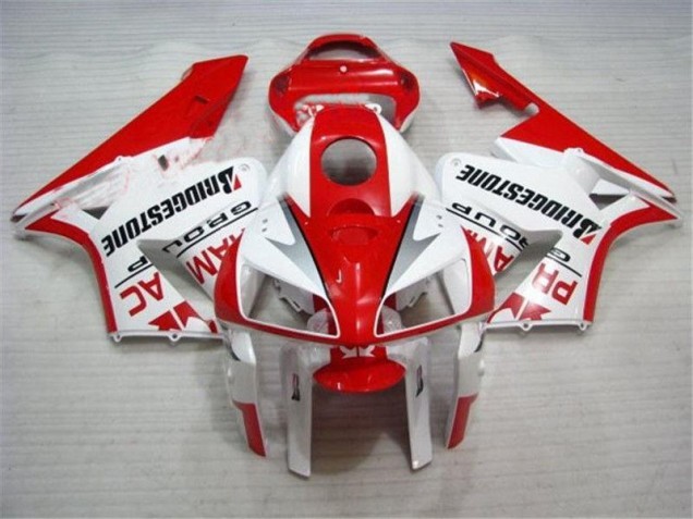 Rojo Blanco Carenado Moto CBR 600 RR 05-06 Rojo Blanco Carenado Moto CBR 600 RR 05-06