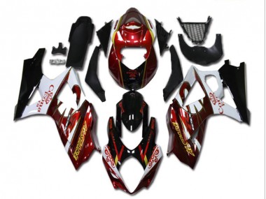 Rojo Blanco Negro Carenado Moto GSXR 1000 K7 07-08