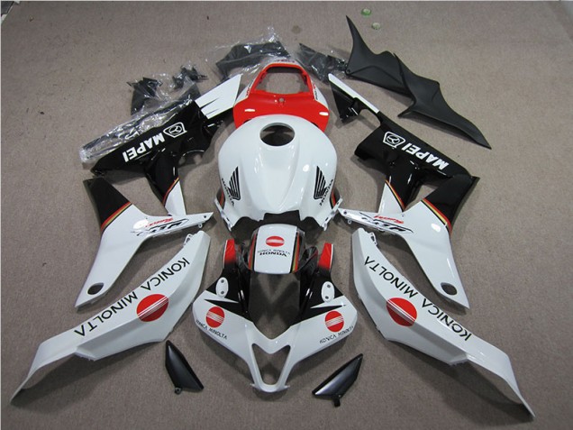 Rojo Blanco Negro Konica Minolta MAPEI Carenado Moto CBR 600 RR 07-08 Rojo Blanco Negro Konica Minolta MAPEI Carenado Moto CBR 600 RR 07-08