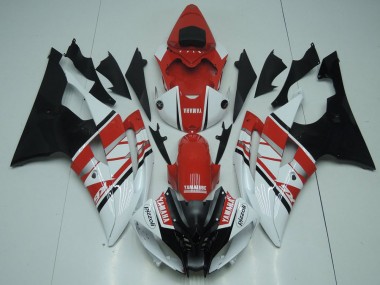 Rojo Blanco Negro Moto Plástica R6 08-16