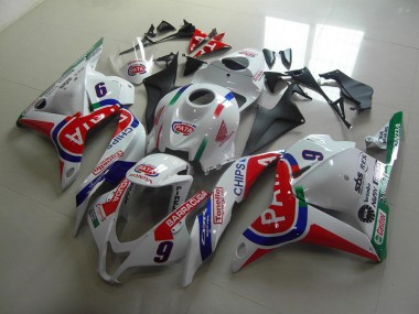 Rojo Blanco Pata Carenado Moto CBR 600 RR 09-12