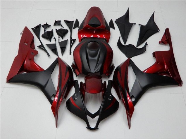 Rojo Negro ABS Moto Plástico CBR 600 RR 07-08 Rojo Negro ABS Moto Plástico CBR 600 RR 07-08
