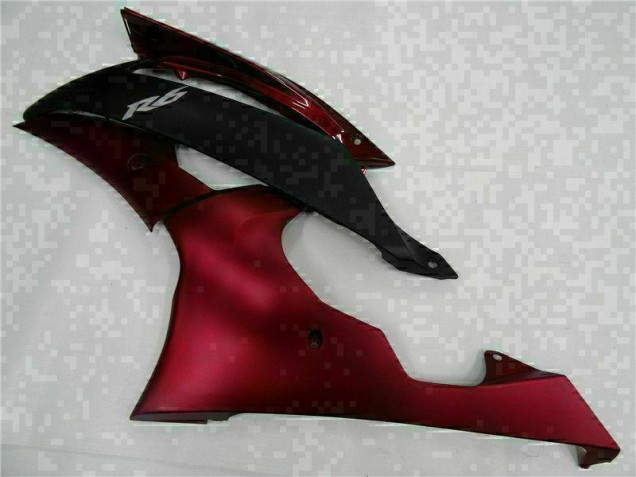 Rojo Negro ABS Moto Plástico R6 08-16 Rojo Negro ABS Moto Plástico R6 08-16